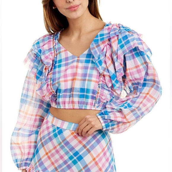 LoveShackFancy Top women’s medium cottagecore boho classic southern preppy fun - Picture 3 of 8